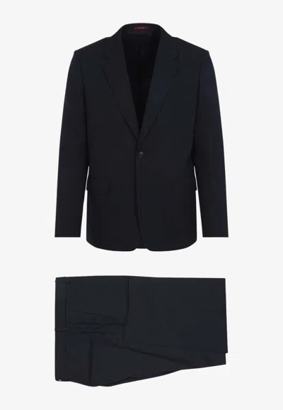 Gucci Gg Logo Suit Buttoned Cuffs In Black