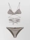Gucci Gg Logo Triangle Bikini Set Adjustable In Multi