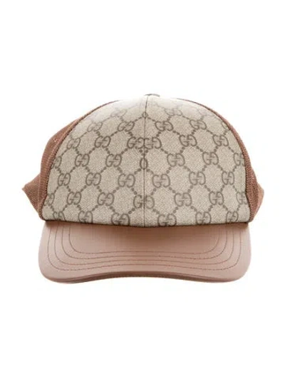 Pre-owned Gucci Gg Logo Trucker Hat In Neutral