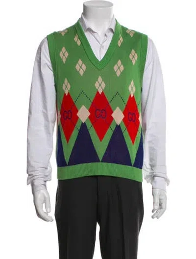 Pre-owned Gucci Gg Logo Vest In Multi