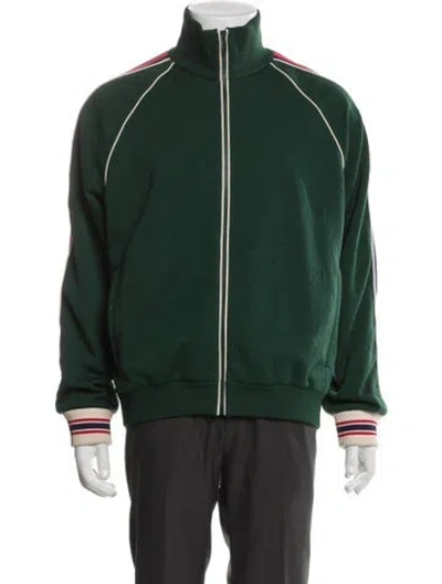 Pre-owned Gucci Gg Logo Windbreaker In Green