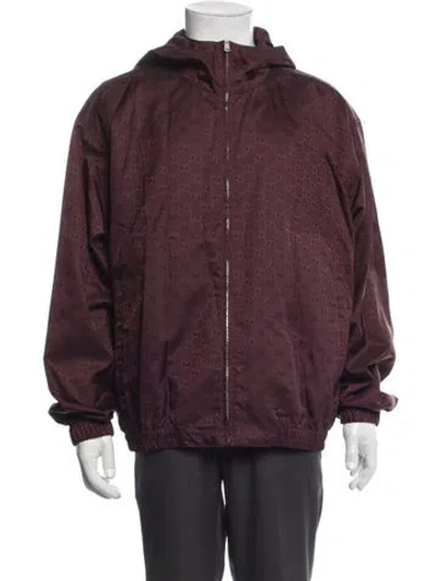 Pre-owned Gucci Gg Logo Windbreaker In Purple