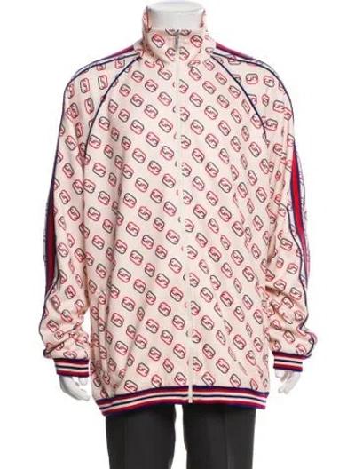Pre-owned Gucci Gg Logo Windbreaker In Red