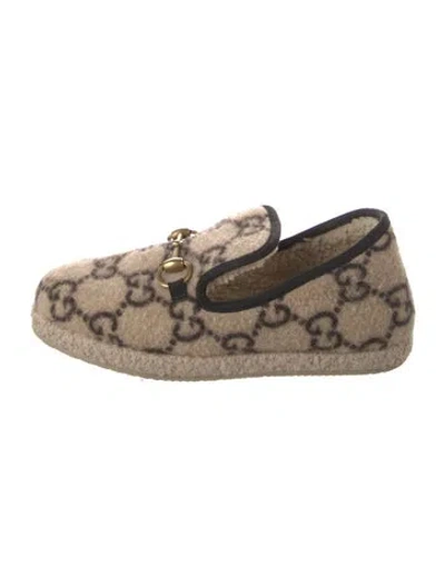 Pre-owned Gucci Gg Logo Wool In Brown