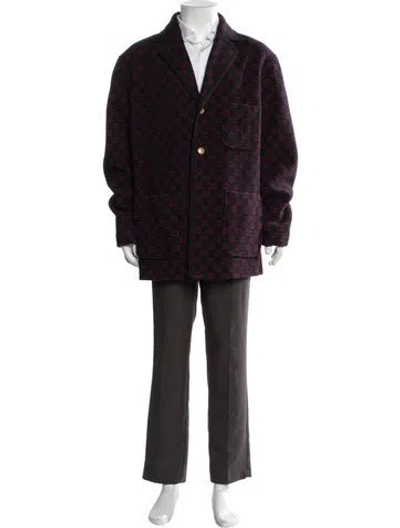 Pre-owned Gucci Gg Logo Wool Jacket In Multi