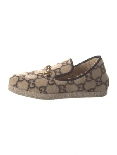 Pre-owned Gucci Gg Logo Wool In Neutrals