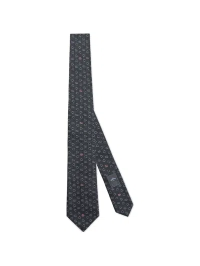Gucci Gg Logo-pattern Tie In Black