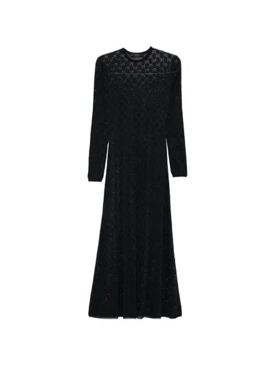 Gucci Gg Long Dress In Black