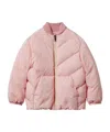 Gucci Girls Poetic Rose Kids Logo-jacquard Down-padded Faille Jacket 8-12 Years 12 In Pink