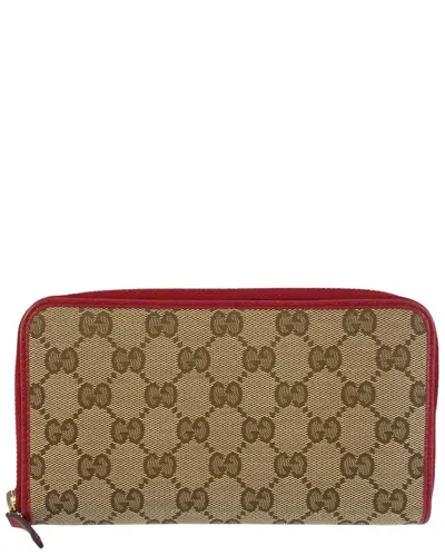 Gucci Gg Long Wallet Red (authentic Pre-loved)