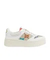 Gucci White Multi-color Sneakers For Women In White