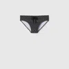 Gucci Gg Printed Swim Briefs In Black