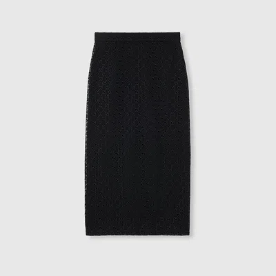 Gucci Gg Macramé Skirt