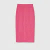 Gucci Gg Macramé Skirt In Pink