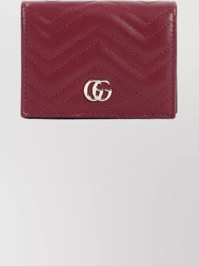 Gucci Gg Marmont 2.0 Credit Card Case In Burgundy