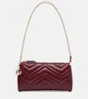 Gucci Gg Marmont 2.0 Mini Leather Shoulder Bag In Burgundy