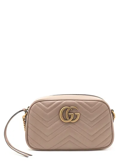 Gucci Gg Marmont 2.0 Shoulder Bags Beige In Pink