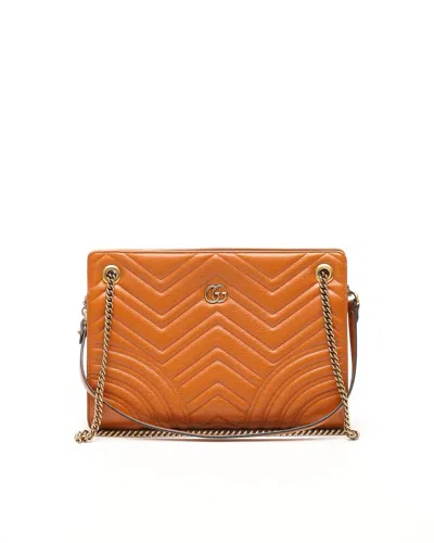 Gucci Gg Marmont Accordion Shoulder Bag In White