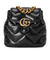 Gucci Gg Marmont Leather Backpack In Black