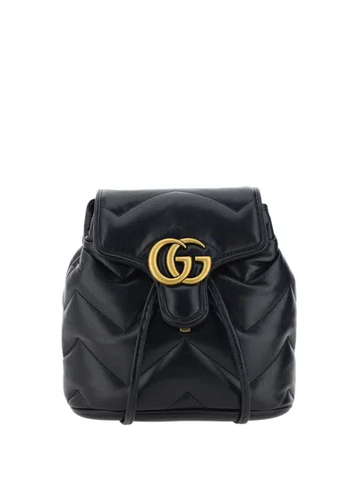 Gucci Gg Marmont Backpack In Black