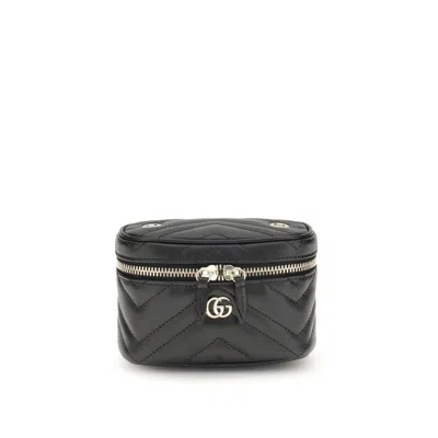 Gucci Gg Marmont Beauty Case Nano In Black