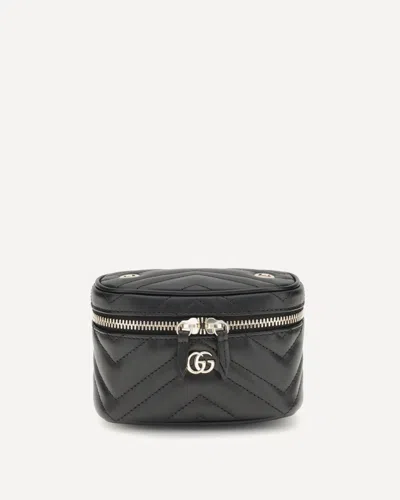 Gucci Gg Marmont Beauty Case Nano In Black