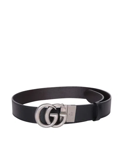 Gucci Gg Marmont Belt In Black