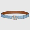 Gucci Gg Marmont Belt In Blue