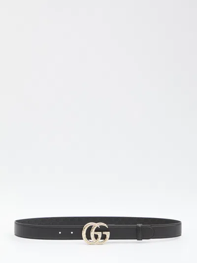 Gucci Gg Marmont Belt In Black