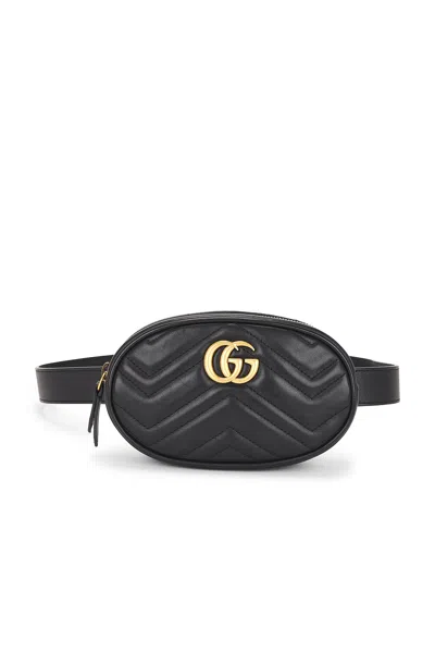 Pre-owned Gucci Gg Marmont Belt Bag In Black
