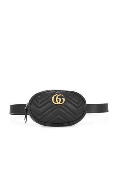 Pre-owned Gucci Gg Marmont Belt Bag In Black