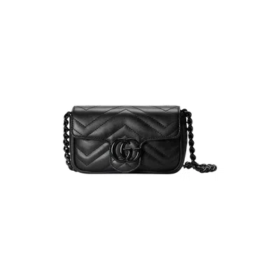 Pre-owned Gucci Gg Marmont Belt Bag 'nero' In Black