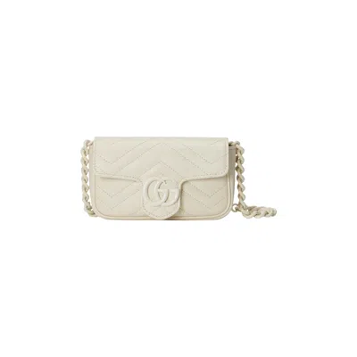 Pre-owned Gucci Gg Marmont Belt Bag 'white'
