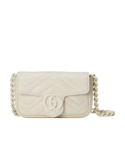 Gucci Gg Marmont Belt Bag In White
