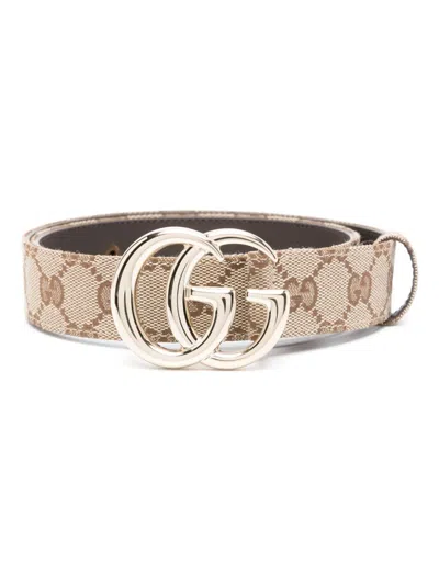 Gucci Gg Marmont Belt In Beige