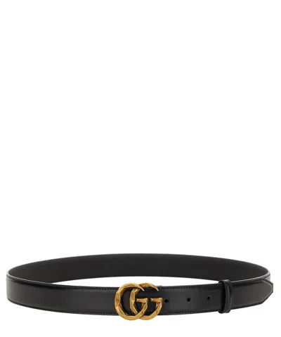 Gucci Gg Marmont Belt In Black