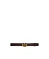 Gucci Gg Marmont Wide Belt In Black