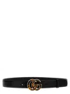 Gucci Black Signature Buckle Marmont Belt In Black