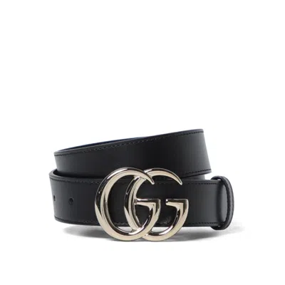 Gucci Gg Marmont Belt In Black