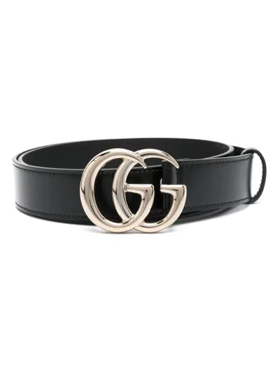 Gucci Double G Buckle Leather Belt In Pink