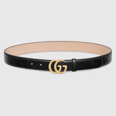 Gucci Gg Marmont Belt In Black