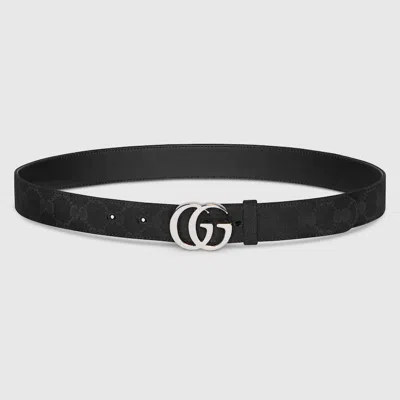 Gucci Gg Marmont Belt In Black
