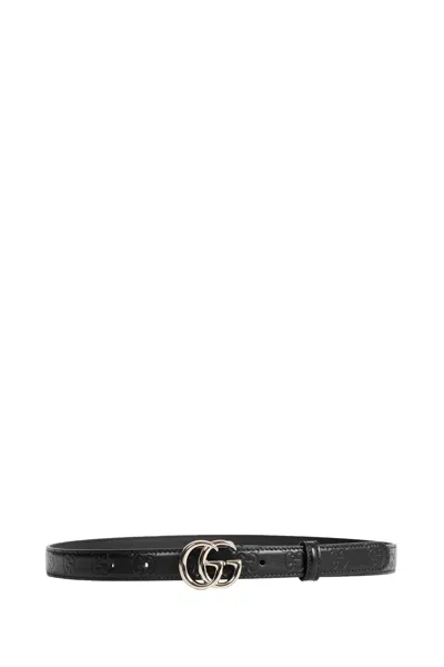 Gucci Gg Marmont Belt In Black