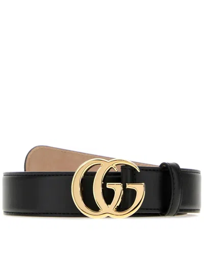 Gucci Gg Marmont Belt In Black
