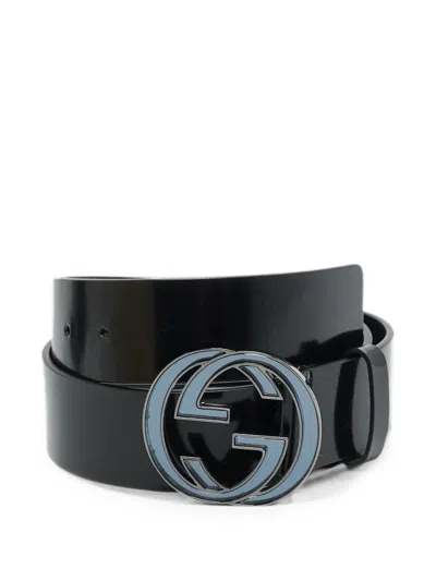 Pre-owned Gucci Gg Marmont Belt In Black