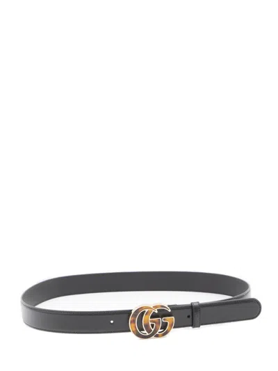 Gucci Gg Marmont Belt In Black