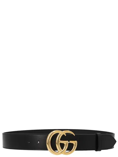 Gucci Gg Marmont Belt In Black