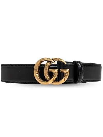 Gucci Gg Marmont Belt In Black