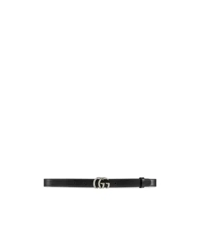 Gucci Gg Marmont Belt In Black