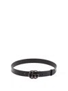 Gucci Gg Marmont Thin Belt In Black  